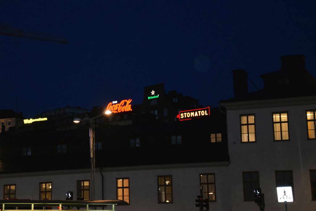 Leuchtreklame Stockholm